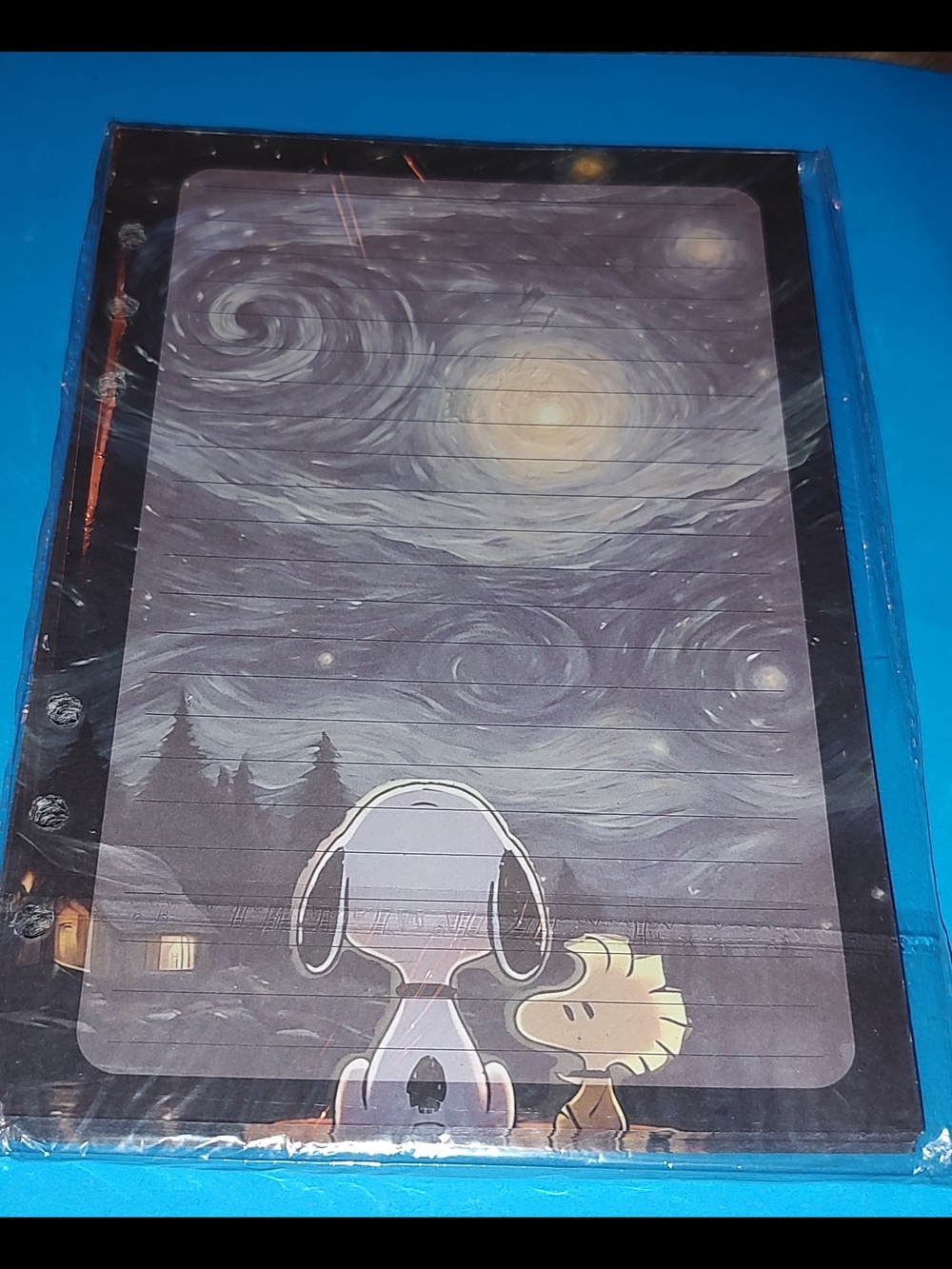 Snoopy & Woodstock Starry Night A5 Refill Notebook Paper